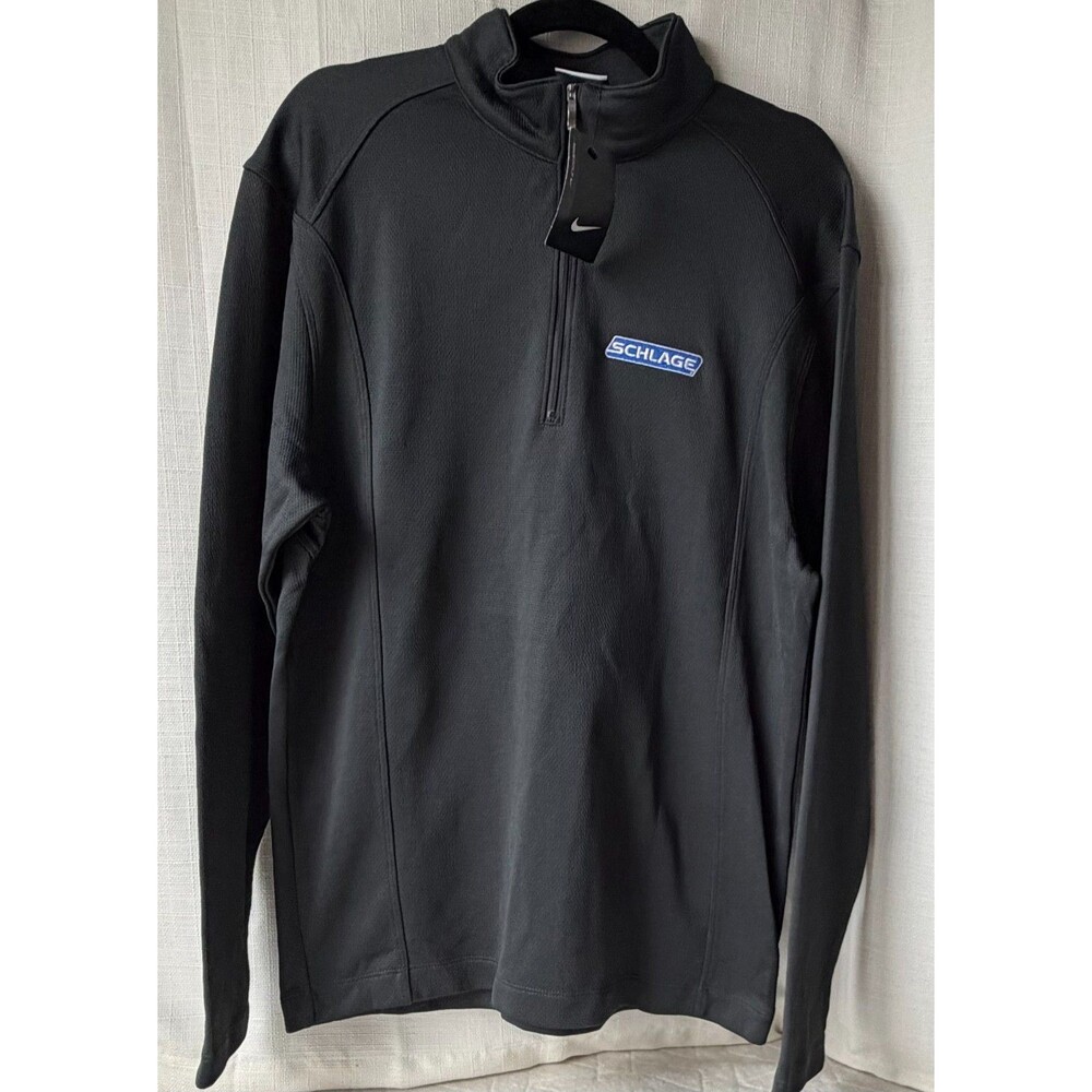 Nike Golf Quarter Zip Pullover Mens M Anthracite Gray Schlage Embroidered 400099